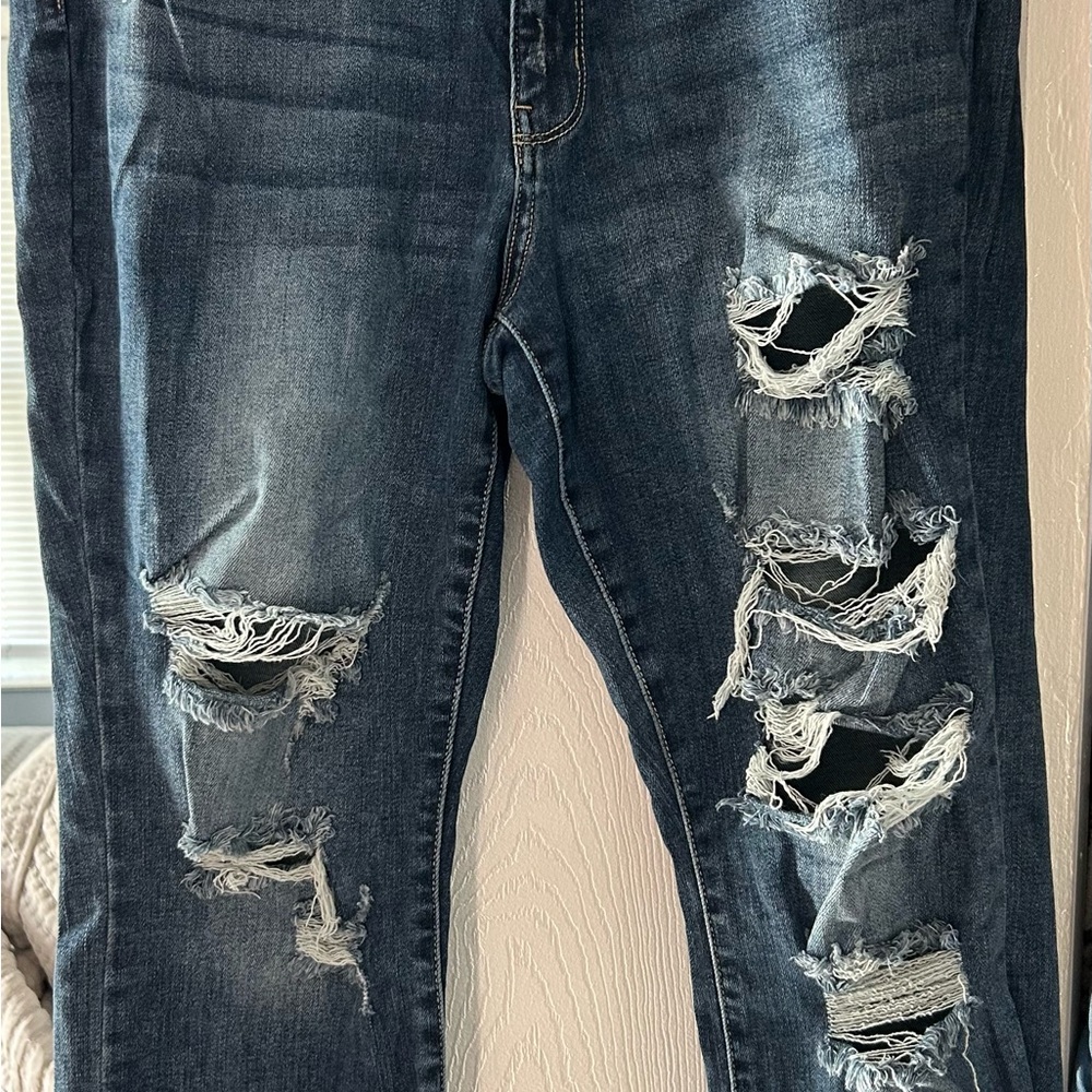 Judy Blue Boyfriend Jeans Blue Distressed Casual